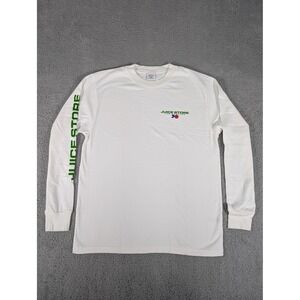 Juice Store Shirt Mens Large White Long Sleeve Los Angeles Graphic‎ Made USA Tee